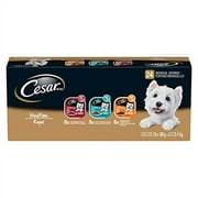 CESAR Classic Loaf in Sauce Wet Dog Food Mealtime Variety Pack, with 8 Filet Mignon Flavour, 8 Pork Tenderloin Flavour & 8 Smoked Bacon & Egg Flavour, 24x100g Trays