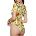 thumbnail image 2 of Balery Beautiful Countryside Sunflower Body de cuello redondo de manga corta para mujer Tops de manga corta Tops básicos-Medium, 2 of 7