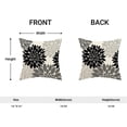 thumbnail image 3 of Black Pillow Covers 16x16 Inch Set of 2,Dark Grey Dahlia Flower Throw Pillows Case,Gray Modern Geometry Decorative Linen Square Cushion Covers Outdoor Decor for Home Living Room Sofa Bed, 3 of 6