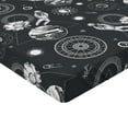 thumbnail image 4 of Ambesonne Outer Space Fitted Sheet, Planet Sketch Astronaut, Queen Size, Charcoal Grey Eggshell, 4 of 5