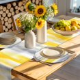 thumbnail image 4 of Yellow Grey Round 15 Inch Placemats Set of 8, Vintage Farmhouse Abstract Oil Painting HeatResistant Non Slip Place Mats for Dining Table, Wipeable Braided Kitchen Table Mats for Housewarming, 4 of 9