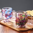 thumbnail image 5 of 250ml Double-Walled Glass Coffee Mug with Handle, Reusable Insulated Glass Cup with Built-in Dried Floral Design, 8.5oz Aesthetic Flower Tea Cup for Women & Gifts(B), 5 of 6