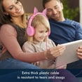 thumbnail image 5 of iClever Children Headphones with Volume Limiter Food Grade Silicone Headsets for Girls, Pink, 5 of 6