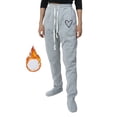 thumbnail image 3 of Gibobby Pantalones deportivo casuales para mujer, cómodos pantalones de pijama con pierna recta, pantalones de yoga con cordón, transpirables, pantalones de pijama con bloques（Plateado， XXL), 3 of 5