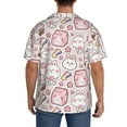 thumbnail image 5 of Vsdgher Cute Rabbit Print Men's Wrinkle Free Untucked Cuban Shirt Business Casual Button Down Shirts Short Sleeve Shirt, 5 of 7