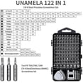 thumbnail image 2 of Kit de reparación de computadora, juego de destornilladores de precisión para reparación de computadora portátil 122 en 1, con 101 puntas magnéticas y 21 herramientas profesionales de reparación, 2 of 5