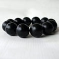 thumbnail image 3 of Bian Stone Bracelet Natural Black Beads Round Stretch Elastic Hand String Health Fashion Jewellery for Men Women, 3 of 7
