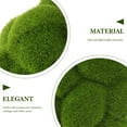 2 Pcs Artificial Moss Green Covered Rocks Decorative Balls Window