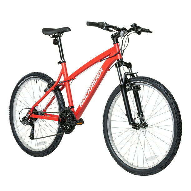 Rockrider ST50, 21 Speed Aluminum Bike, 26", Unisex, Red, Medium -