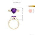 thumbnail image 4 of ANGARA Natural 2.5 Ct. Amethyst with Diamond Side Stones Ring in 14K Yellow Gold for Women (Ring Size: 11.5), 4 of 9