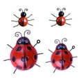 thumbnail image 4 of WRISTBIQUE 4Pcs Ladybug Wall Hanging Red Iron For Ornaments And Lawn, 4 of 8