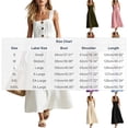 thumbnail image 3 of Gamivast Linen Dresses for Women Sleeveless Square Neck Button Front Maxi Dress with Pockets Casual A-Line Sundress Summer Vacation Beach Dress Purple XXL, 3 of 7