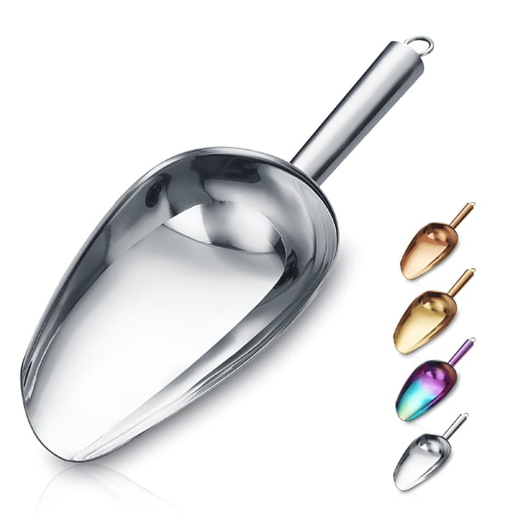 ACDANC Stainless Steel Ice Scoop 6Oz,Ice Scoop for Freezer,Metal Ice Scooper for Ice Maker,Food Scoop
