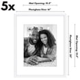 thumbnail image 4 of Americanflat 16x20 Picture Frame with Polished Plexiglass with 11x14 Mat 5 Pack Display Photo Galleria - White, 4 of 8