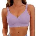 thumbnail image 5 of Gkeoshab Sports Bras for Women Women's High Support Wireless Bra Comfort Bralette Breathable Purple L, 5 of 5
