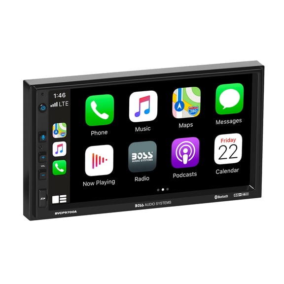BOSS Audio Systems BVCP9700A Double DIN Bluetooth Car Stereo with Apple Carplay and Android Auto, 7 Inch, Touchscreen Car Radio with AM/FM Receiver