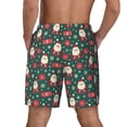 thumbnail image 2 of Lsque Mens Swim Trunks Santa Claus Pattern - Bathing Suit Compression Liner - Beach Swim Shorts Swimwear - (S-3XL) - Stretch Quick Dry -Small, 2 of 9