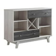 thumbnail image 2 of Bowery Hill Mid-Century Wood Multi-Storage Buffet in White Oak, 2 of 8