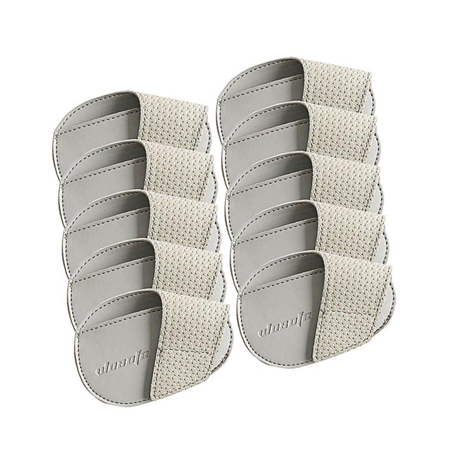 Dalazy Golf Head Covers PU Portable Protector for Athlete Travel Golf Training Gray Large