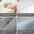 thumbnail image 6 of BISHE Modern Oversized Modular Sectional Sofa with Ottoman, Chaise Lounge, Armrest, 4 Pillows, Sparkling Chenille Fabric, 4 PCS DIY Tufted Sofa, No Assembly Required, Grey, 6 of 9