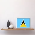 thumbnail image 2 of Saint Lucia National Flag Patriotic Vexillology World Flags Country Region Poster Artwork Framed Wall Art Print A4, 2 of 4