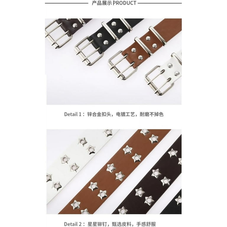 Fairy Grunge Leather Belts Y2K Women Star Punk Goth Buckle