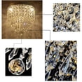 thumbnail image 2 of Depuley LED Mini Modern Crystal Chandelier Light, 3-Lights Elegant Flush Mount Ceiling Lamp, Crystal Lights Fixture for Bedroom, Hallway, Kitchen, Bathroom, Living Room, 2 of 6
