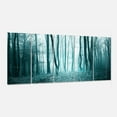 thumbnail image 2 of Turquoise Colored Magic Forest 28 in x 60 in Painting Art Prints, by Designart, 2 of 5
