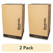 (2 pack) Pen+Gear Moving Wardrobe Box, 20 in x 20 in x 34 in, Kraft, 1 Box
