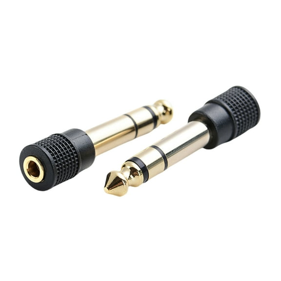 3.5mm Female to 1/4 6.35mm Male Stereo Adapter Port 6.35mm to 3.5mm Guitar Converters for Speakers Camcorders Recorders