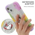 thumbnail image 5 of for iPhone 14 Case with Ring Stand, Heavy Duty Military Grade Rugged Shockproof Silicone Rubber Magnetic Kickstand Holder Case for Women Girls For iPhone 14, Colorful/White, 5 of 6