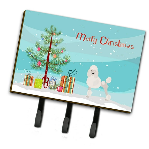 Miniature Poodle Christmas Tree Leash or Key Holder