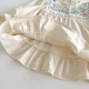 thumbnail image 5 of Ropa de primavera para niñas de 1 a 6 años, vestido informal para niños, vestido de princesa bordado con mangas abullonadas y cuello redondo, 5 of 6