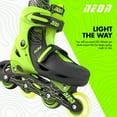 thumbnail image 4 of Yvolution Neon Kids Roller Skates Inline Size 3-6, One Pair, Skates for Boys and Girls, Green, 4 of 5