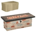 thumbnail image 5 of CHEERFUN Gas-Powered Fire Pit Table with Stone Design, Outdoor Propane Fire Table for Patio, 5 of 7