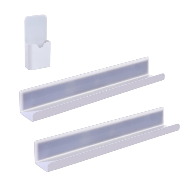 2x pizarra blanca estantería magnética ahorro de espacio condimento de cocina multifuncional Blanco mayimx Estantes de pared flotantes