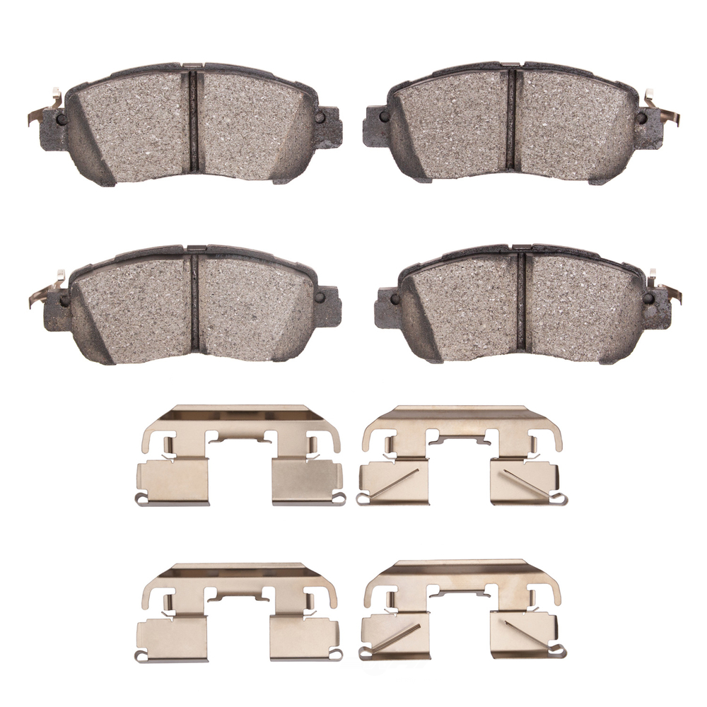 Dynamic Friction Company 1551-2038-01 DFC 5000 Advanced Brake Pads - Ceramic and Hardware Kit - OE