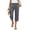 Dark Gray, variant on Wutalume Womens Linen Pants Cropped - Cotton Linen Drawstring Waist Loose Fit Straight Leg with Pockets Solid Color for Lounge Daily,Army Green L