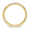 thumbnail image 3 of 14k Yellow Gold Round Diamond Vintage Eternity Wedding Band Anniversary Ring Size 5.5 - 2 Ct., 3 of 5