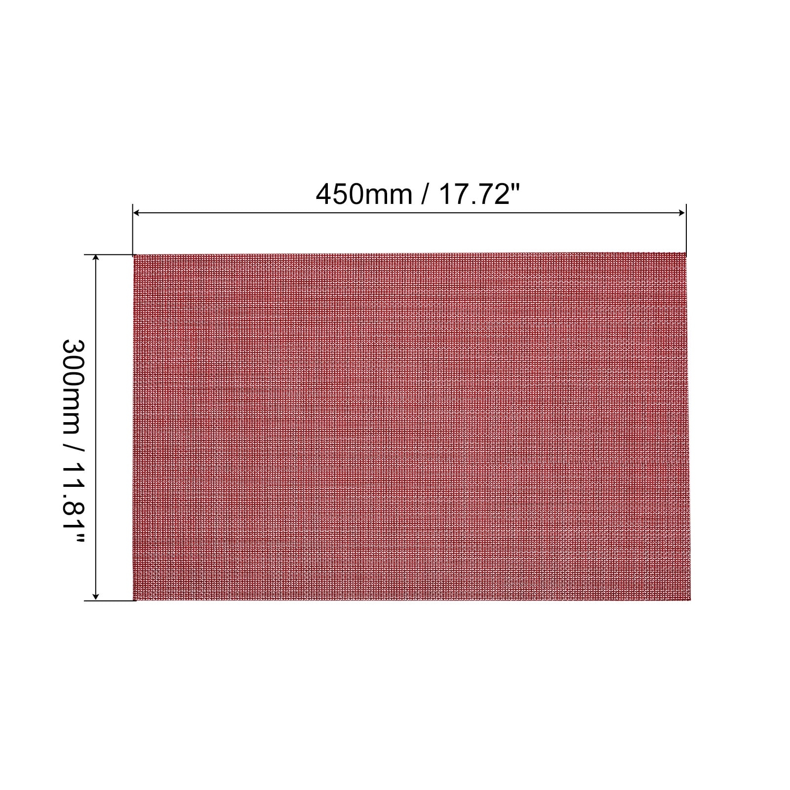 Unique Bargains Durable PVC Washable Woven Place Mats for Dining Tables and Home Use Red