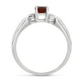 thumbnail image 5 of 14k White Gold Oval Garnet And Diamond Ring, 5 of 6