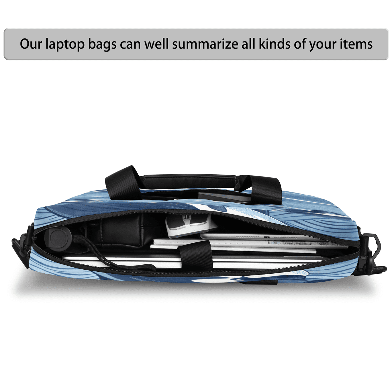 Herdesigns Dolphin Laptop Bag for Women Men, Computer Case Briefcase Messenger Bags, 15-15.6 inch Laptop Sleeve Shoulder Bag