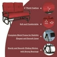 thumbnail image 3 of Kozyard Cozy Rocking Love Seats Glider Swing Bench/Rocker for Patio, Yard ( Burgundy Red), 3 of 6