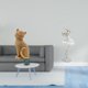 thumbnail image 2 of Elegante figura decorativa de resina de una gata bailarina. Ideal para la entrada, estantería, sala de estar, dormitorio, chimenea u oficina. Arte mod, 2 of 8