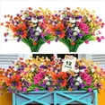 thumbnail image 6 of GRNSHTS 12pcs Artificial Flowers for Outdoor,Plastic Flowers Decoration, UV Resistant Faux Flowers Shrubs, Artificial Plants for Indoor Outside Garden Home Wedding Farmhouse, 6 of 15
