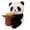 multicolor#002, variant on Cute Panda Plush Toy, Panda Stuffed Animal with Bamboo or Wood, Soft Black and White Bear, Perfect Plush Gift for Kids & Panda Lovers(13.78*7.87*9.84in)B