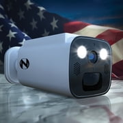 Night Owl Wire-Free 2K Solar-Powered Camera with Spotlight and 2-Way Audio, White