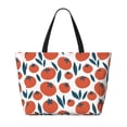 thumbnail image 2 of Fuzoiu Hand Drawn Tomatoes Print Waterproof Beach Tote Bag for Women Girls with Zipper,Sandproof Pool Swim Bag,Large Capacity Beach Travel Bag for Pool Swim Travel Everyday, 2 of 7