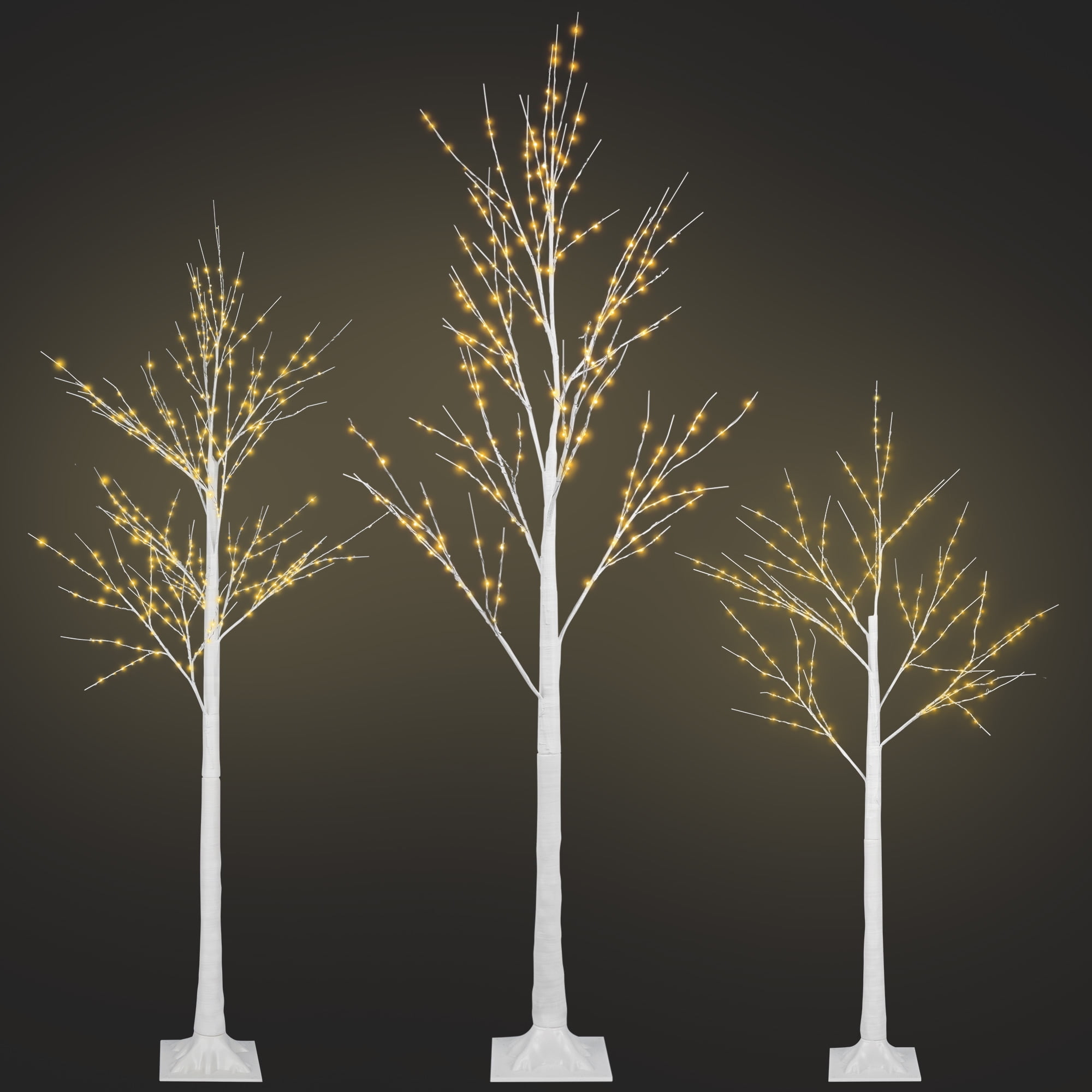 Lighted Birch Tree Set, BTMWAY Decorative Christmas Birch Tree with