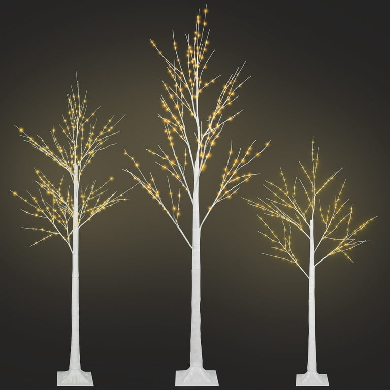 The Holiday Aisle® Birch 48' Traditional Christmas Tree with LED